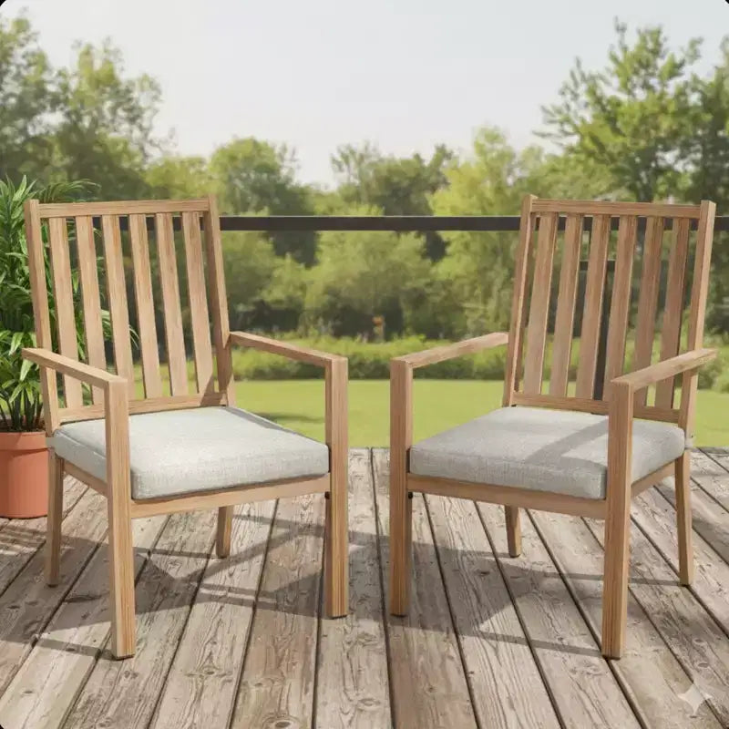 Lot de 4 chaises de salle à manger d'extérieur en aluminium toutes saisons 23 po avec coussins épais