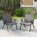 Costway Patio Chairs Set of 2with Breathable Mesh Fabric and Metal Frame 350LBS Capacity