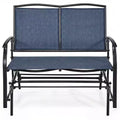 Gymax Outdoor Rocking Bench 2 Person Glider Loveseat Porch Swing