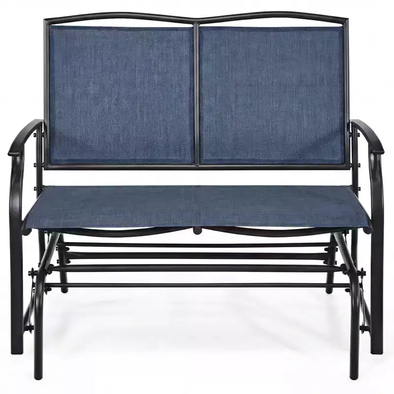 Gymax Outdoor Rocking Bench 2 Person Glider Loveseat Porch Swing