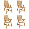 vidaXL Garden Chair 4 pcs 52 x 64.5 x 108 cm Solid teak wood