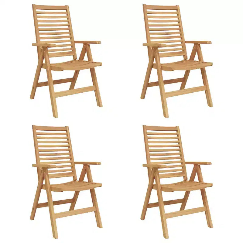 vidaXL Garden Chair 4 pcs 52 x 64.5 x 108 cm Solid teak wood