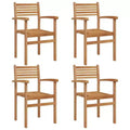 vidaXL Chair 8 pcs 56 x 55 x 90.5 cm Solid Teak Wood