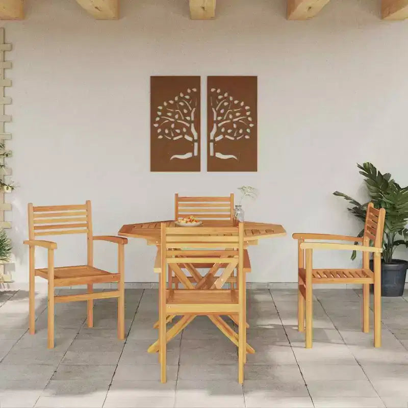 vidaXL Chaise 8 pcs 56 x 55 x 90,5 cm en bois de teck massif