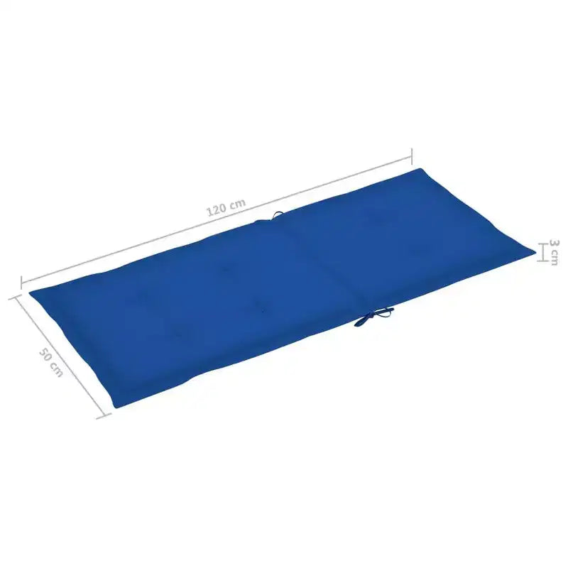 vidaXL Lot de 4 chaises de jardin bleu roi en bois d'acacia massif, 100 % polyester