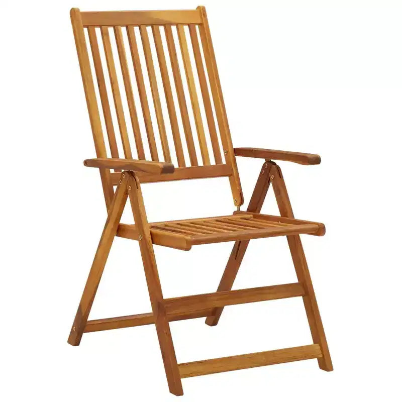 vidaXL Lot de 4 chaises de jardin bleu roi en bois d'acacia massif, 100 % polyester