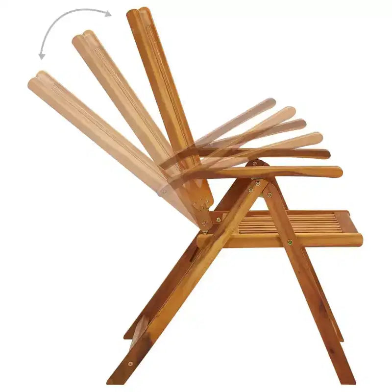 vidaXL Lot de 4 chaises de jardin bleu roi en bois d'acacia massif, 100 % polyester