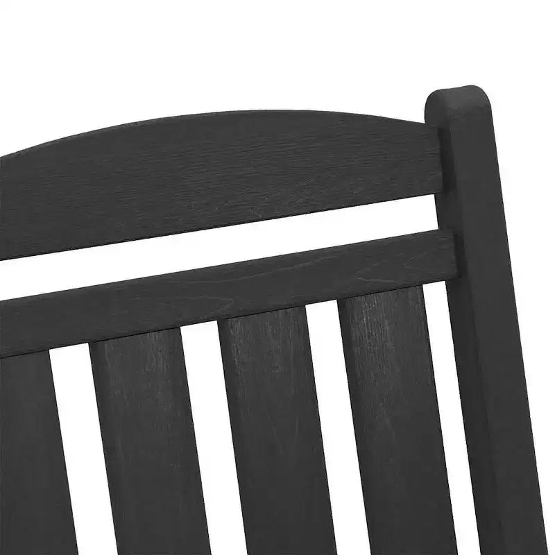 vidaXL Rocking Chair 2 pcs Noir 92 x 70 x 108 cm Polyéthylène