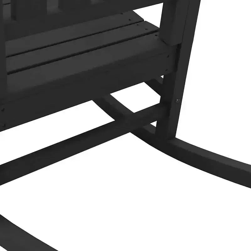 vidaXL Rocking Chair 2 pcs Noir 92 x 70 x 108 cm Polyéthylène