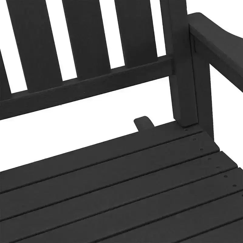 vidaXL Rocking Chair 2 pcs Noir 92 x 70 x 108 cm Polyéthylène