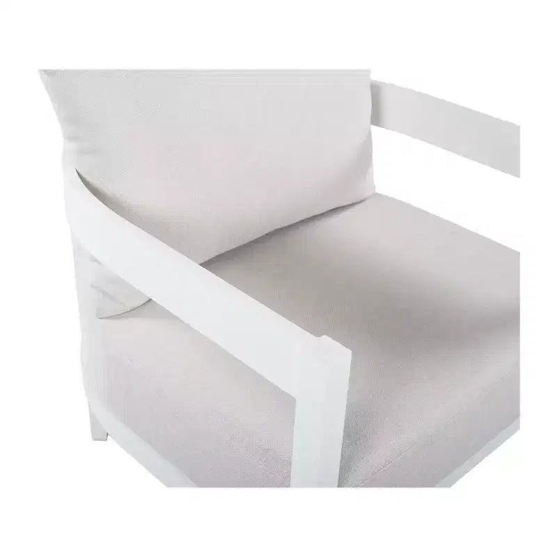 Fauteuil d'appoint ModernLuxe pour terrasse, fauteuil de jardin individuel ergonomique avec coussins souples imperméables et cadre antirouille