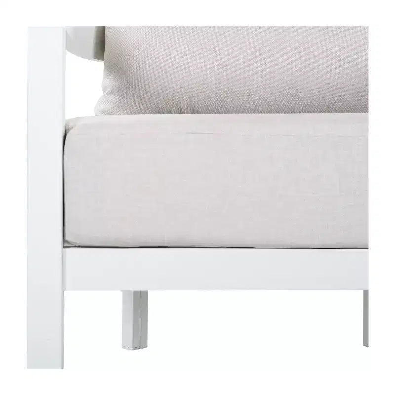 Fauteuil d'appoint ModernLuxe pour terrasse, fauteuil de jardin individuel ergonomique avec coussins souples imperméables et cadre antirouille