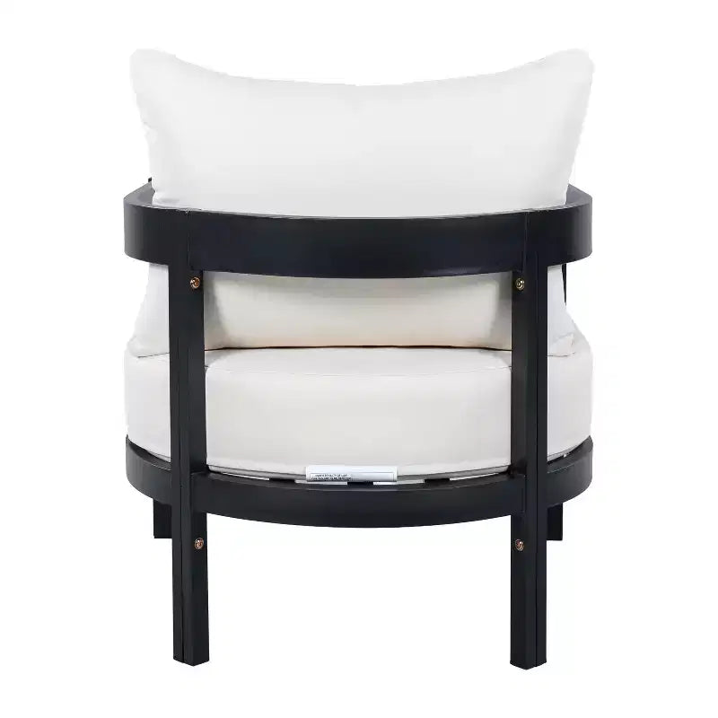 Fauteuil d'appoint ModernLuxe pour terrasse, fauteuil de jardin individuel ergonomique avec coussins souples imperméables et cadre antirouille