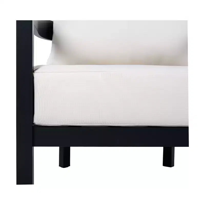 Fauteuil d'appoint ModernLuxe pour terrasse, fauteuil de jardin individuel ergonomique avec coussins souples imperméables et cadre antirouille