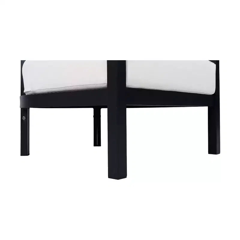 Fauteuil d'appoint ModernLuxe pour terrasse, fauteuil de jardin individuel ergonomique avec coussins souples imperméables et cadre antirouille