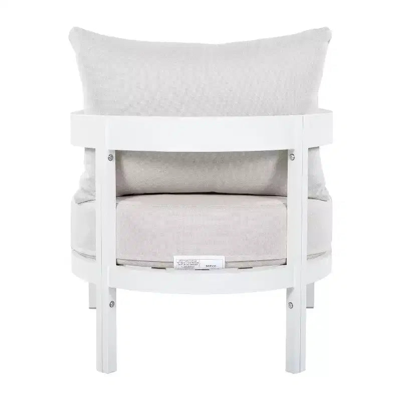 Fauteuil d'appoint ModernLuxe pour terrasse, fauteuil de jardin individuel ergonomique avec coussins souples imperméables et cadre antirouille