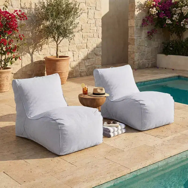 Christopher Knight Home Estelle - Fauteuil de jardin moderne type pouf (lot de 2)