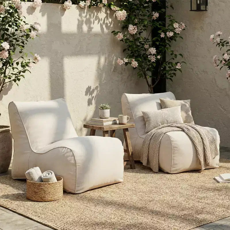 Christopher Knight Home Estelle - Fauteuil de jardin moderne type pouf (lot de 2)