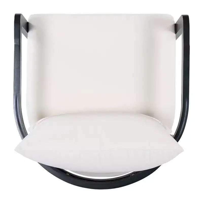 Fauteuil de club d'extérieur en aluminium ModernLuxe, Fauteuil de salon moderne résistant à la rouille avec coussin beige, Siège de détente pour jardin