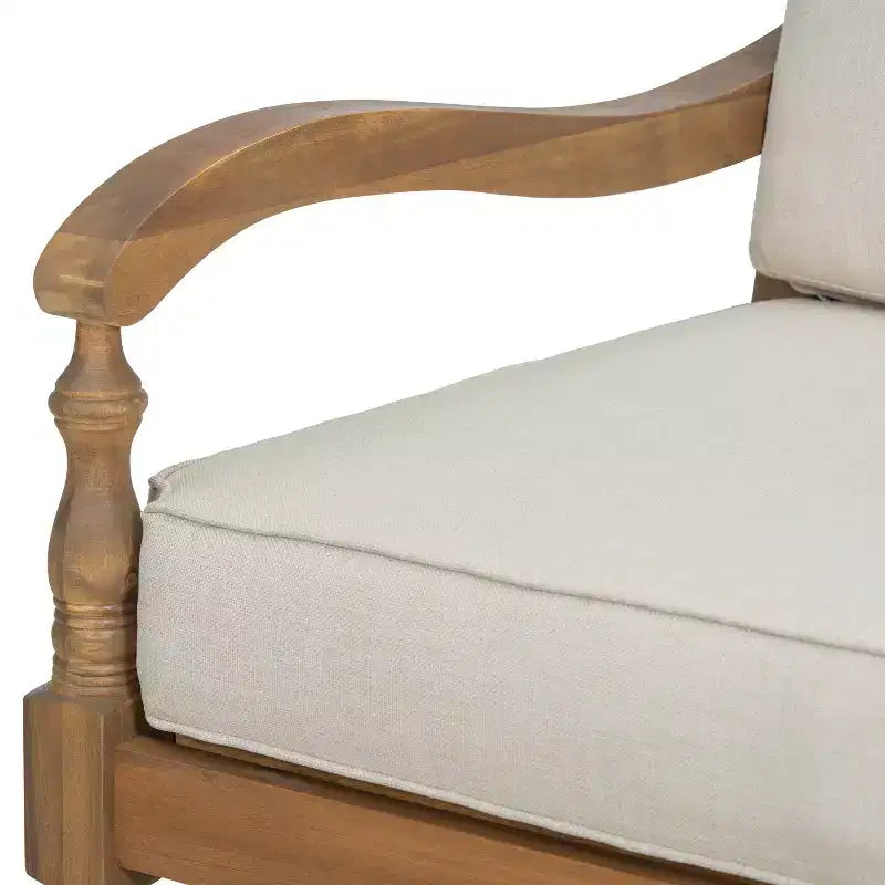 ModernLuxe Fauteuil d'appoint de patio Causeuse d'extérieur Fauteuil club Fauteuil de salon avec coussin doux imperméable et cadre résistant aux intempéries