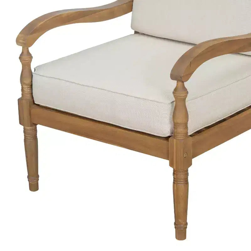 ModernLuxe Fauteuil d'appoint de patio Causeuse d'extérieur Fauteuil club Fauteuil de salon avec coussin doux imperméable et cadre résistant aux intempéries