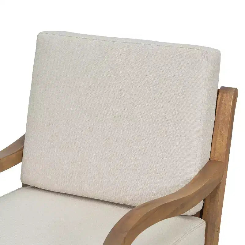 ModernLuxe Fauteuil d'appoint de patio Causeuse d'extérieur Fauteuil club Fauteuil de salon avec coussin doux imperméable et cadre résistant aux intempéries