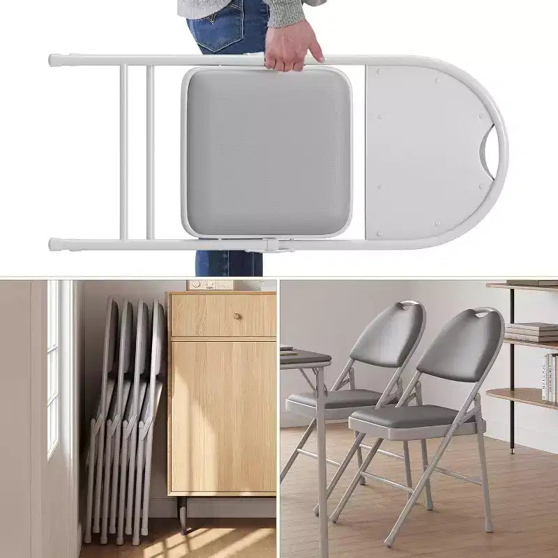 GustoWave Lot de 4 chaises pliantes pour intérieur et extérieur, chambre, restaurant, terrasse