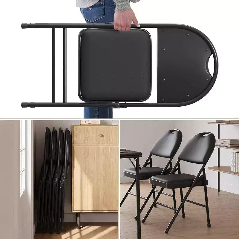 GustoWave Lot de 4 chaises pliantes pour intérieur et extérieur, chambre, restaurant, terrasse