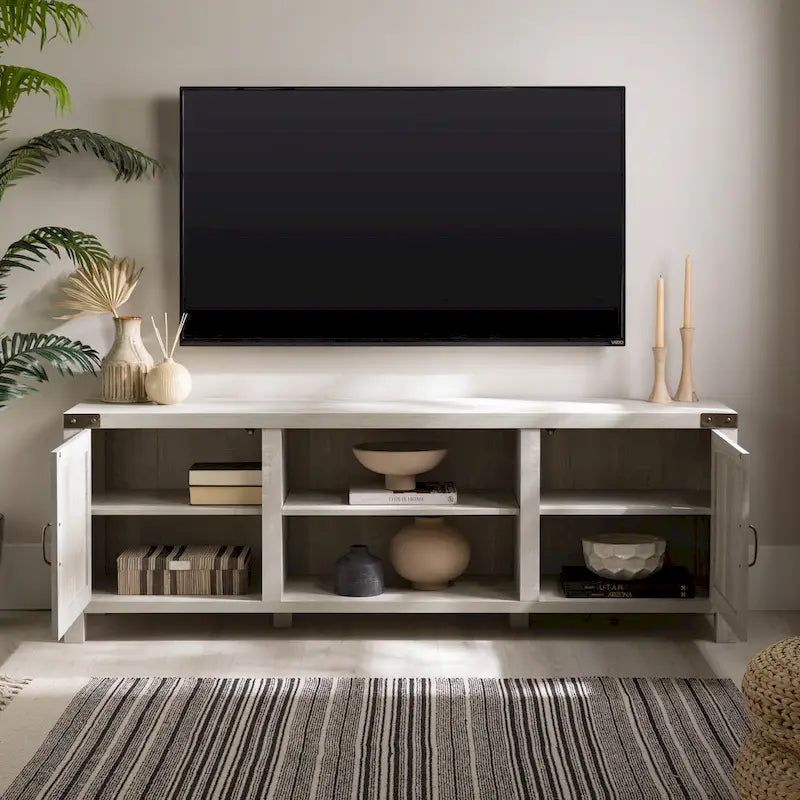 Meuble TV avec porte de grange de 70 pouces Middlebrook Firebranch