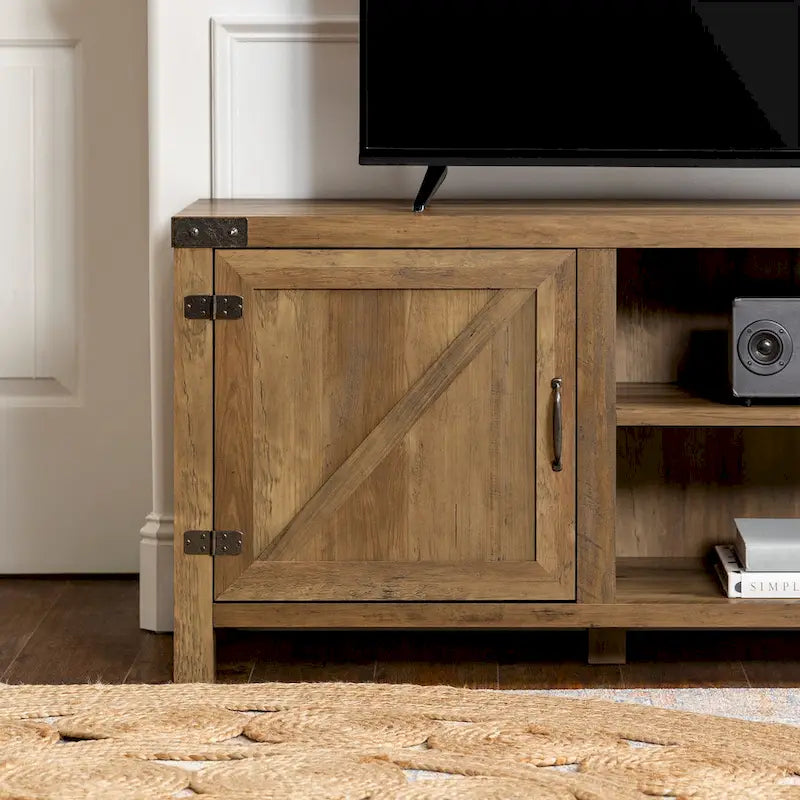 Meuble TV avec porte de grange de 70 pouces Middlebrook Firebranch