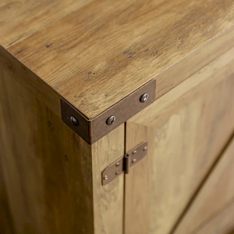 Meuble TV avec porte de grange de 70 pouces Middlebrook Firebranch