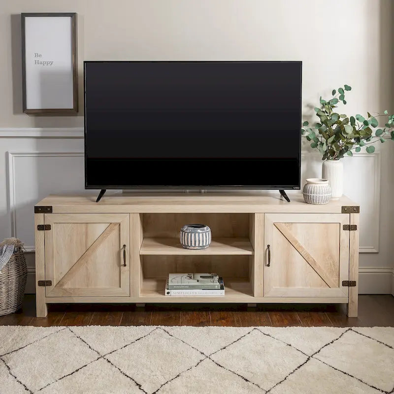 Meuble TV avec porte de grange de 70 pouces Middlebrook Firebranch