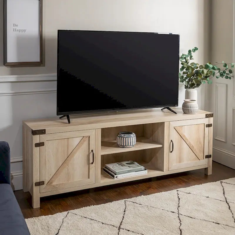 Meuble TV avec porte de grange de 70 pouces Middlebrook Firebranch