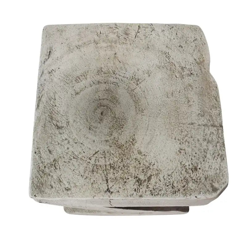 Table d'appoint en béton gris clair moderne au design sculptural