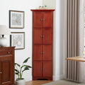 Meuble de rangement d'angle de cuisine à 4 niveaux de 72 po style ferme avec 8 portes, meuble de rangement haut et étagères réglables