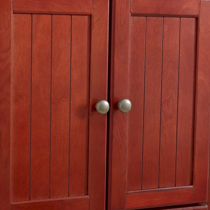 Meuble de rangement d'angle de cuisine à 4 niveaux de 72 po style ferme avec 8 portes, meuble de rangement haut et étagères réglables