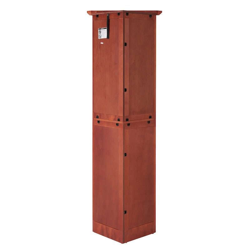 Meuble de rangement d'angle de cuisine à 4 niveaux de 72 po style ferme avec 8 portes, meuble de rangement haut et étagères réglables
