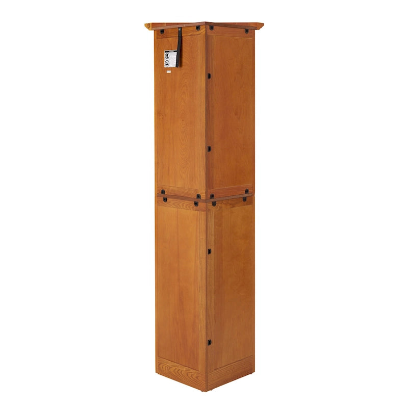Meuble de rangement d'angle de cuisine à 4 niveaux de 72 po style ferme avec 8 portes, meuble de rangement haut et étagères réglables