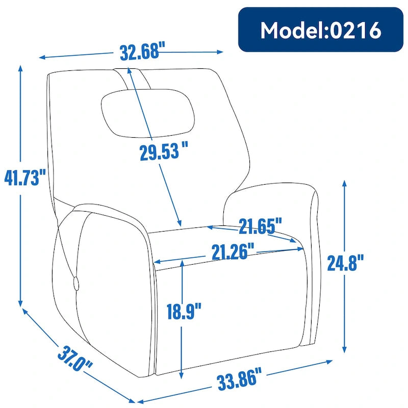 Fauteuil inclinable électrique pivotant et à bascule avec coussin de soutien lombaire et cervical, pivotement maximal de 270 degrés, ports USB et Type-C