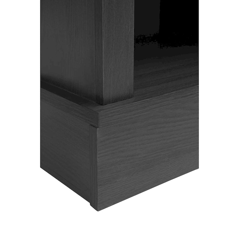 Meuble TV avec cheminée électrique de 58,03 po et portes coulissantes de style grange pour téléviseurs de 65 po max.