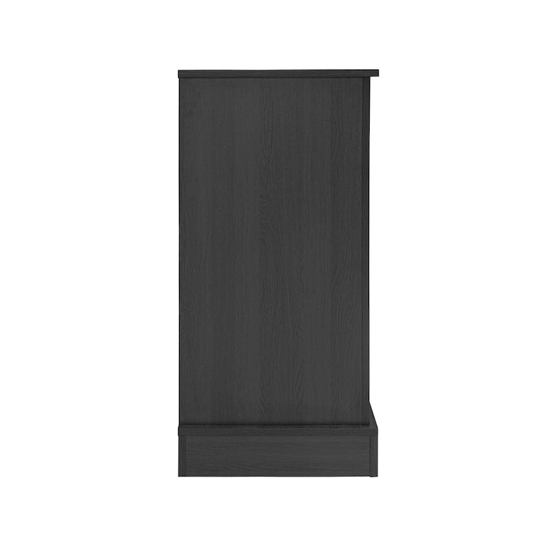 Meuble TV avec cheminée électrique de 58,03 po et portes coulissantes de style grange pour téléviseurs de 65 po max.