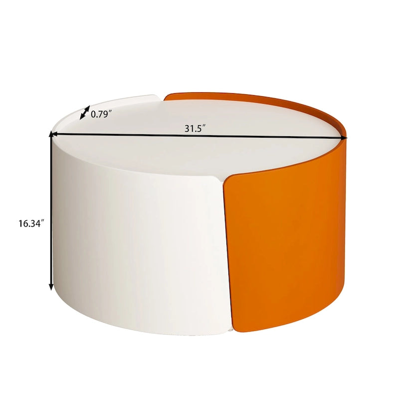 Tables basses gigognes, tables gigognes rondes et tables d'appoint pour petits espaces, tables d'appoint modernes avec plateau coulissant extensible