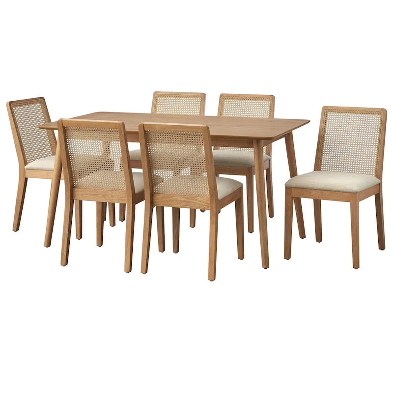 Ensemble de salle à manger en canne Newington Simple Living