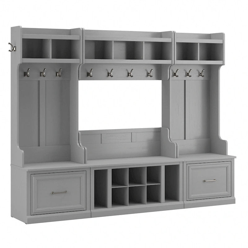 Ensemble de rangement complet Woodland avec porte-manteau par Bush Furniture
