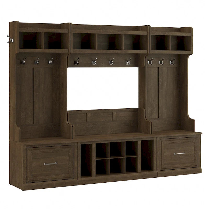 Ensemble de rangement complet Woodland avec porte-manteau par Bush Furniture