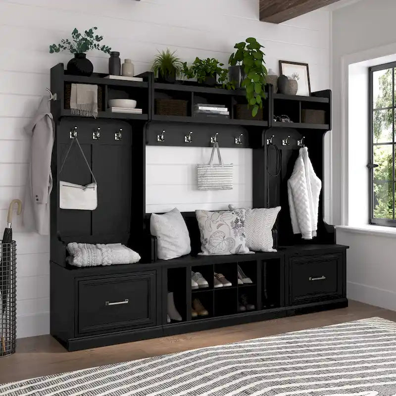 Ensemble de rangement complet Woodland avec porte-manteau par Bush Furniture