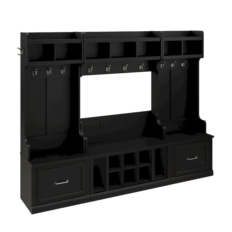 Ensemble de rangement complet Woodland avec porte-manteau par Bush Furniture