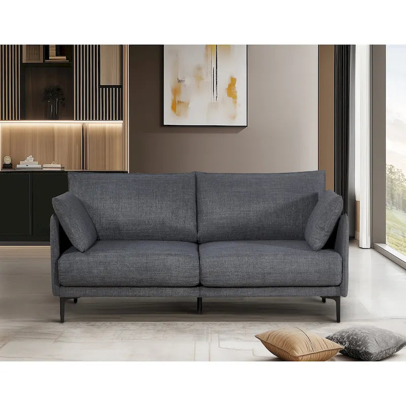 Christopher Knight Home - Canapé 2,5 places avec port de chargement USB et pieds en métal