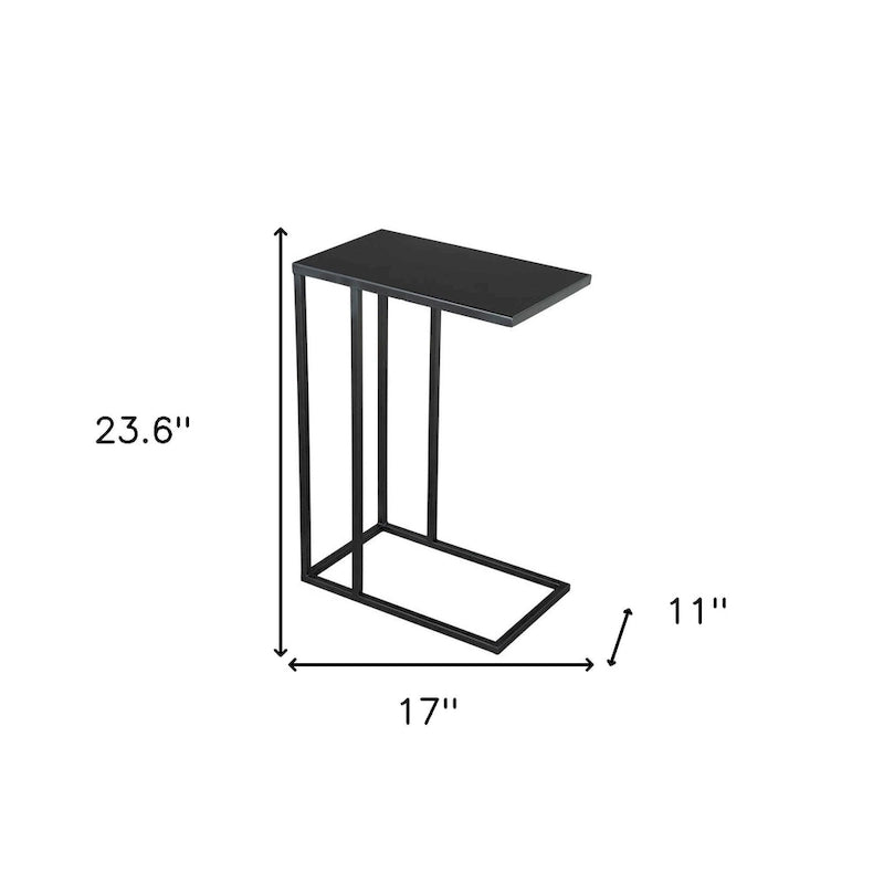 HomeRoots Table d'appoint abstraite en fer noir 24 - 17' X '23.6' X '11