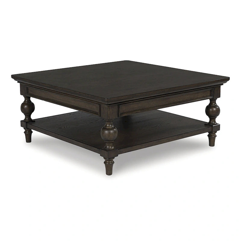 Signature Design by Ashley Veramond Table basse carrée marron foncé - 42 L x 42 P x 18,63 H